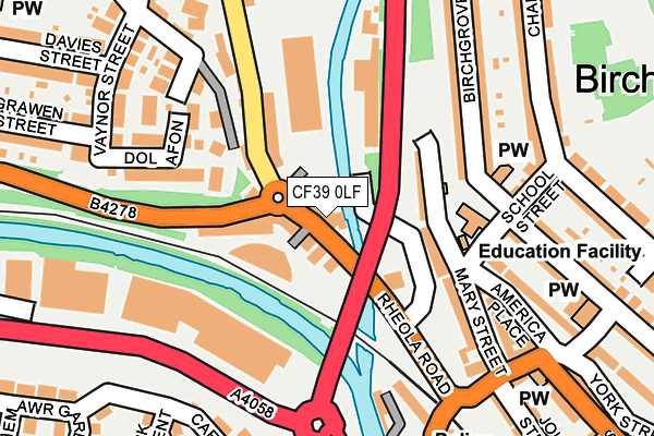 CF39 0LF map - OS OpenMap – Local (Ordnance Survey)