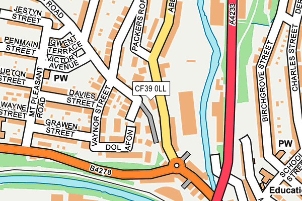 CF39 0LL map - OS OpenMap – Local (Ordnance Survey)