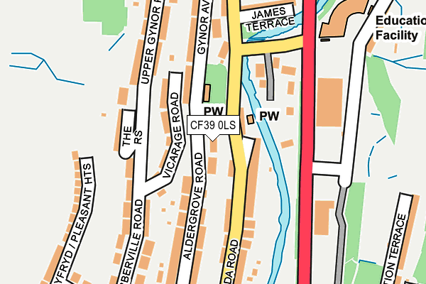 CF39 0LS map - OS OpenMap – Local (Ordnance Survey)