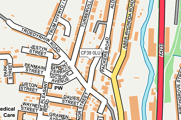 CF39 0LU map - OS OpenMap – Local (Ordnance Survey)