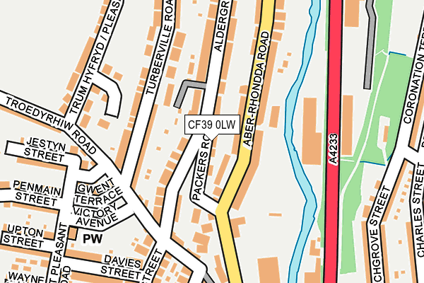 CF39 0LW map - OS OpenMap – Local (Ordnance Survey)