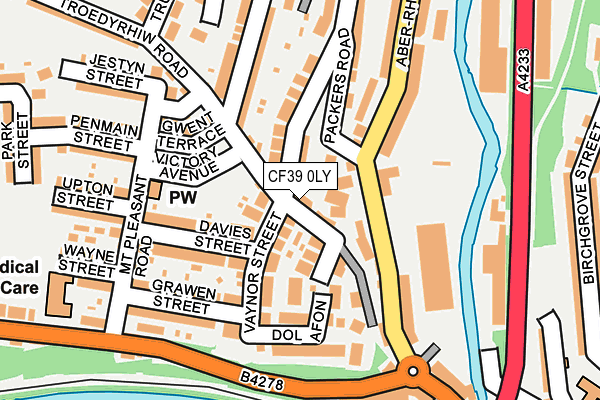 CF39 0LY map - OS OpenMap – Local (Ordnance Survey)