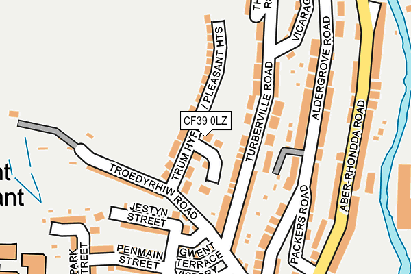 CF39 0LZ map - OS OpenMap – Local (Ordnance Survey)