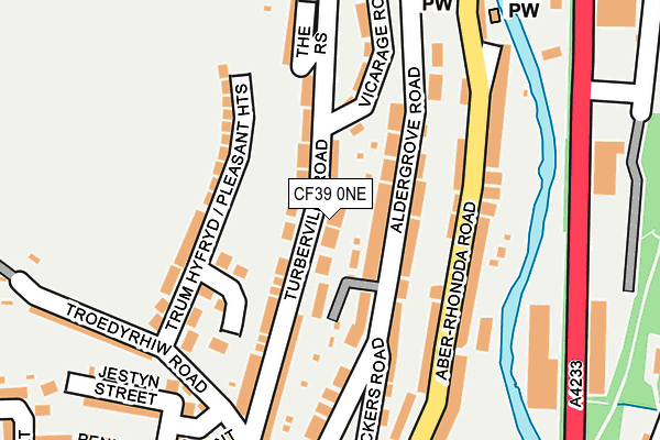 CF39 0NE map - OS OpenMap – Local (Ordnance Survey)