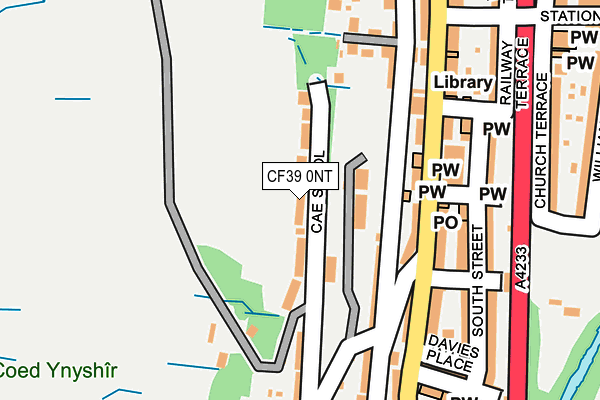 CF39 0NT map - OS OpenMap – Local (Ordnance Survey)