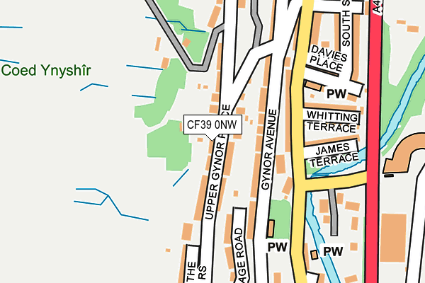 CF39 0NW map - OS OpenMap – Local (Ordnance Survey)