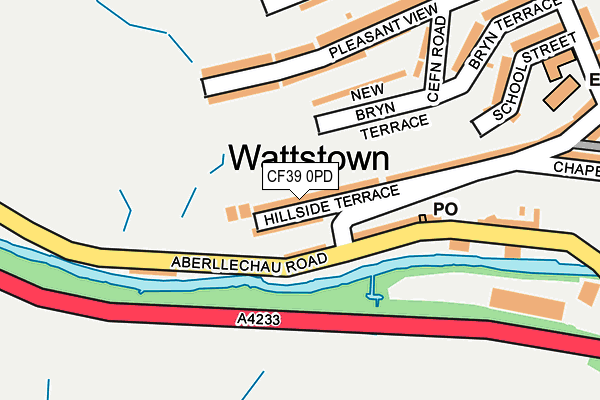 CF39 0PD map - OS OpenMap – Local (Ordnance Survey)