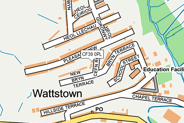 CF39 0PL map - OS OpenMap – Local (Ordnance Survey)