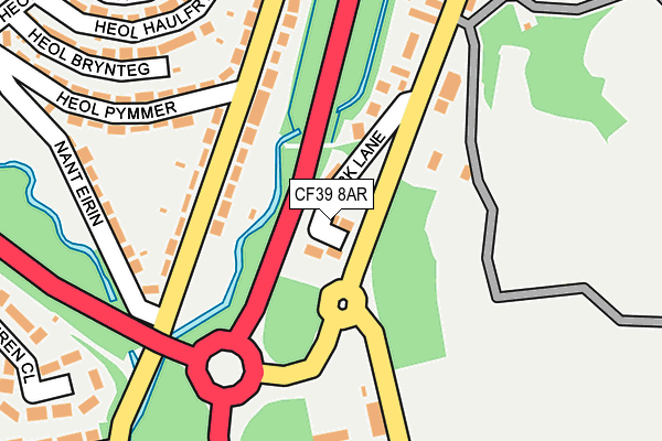 CF39 8AR map - OS OpenMap – Local (Ordnance Survey)