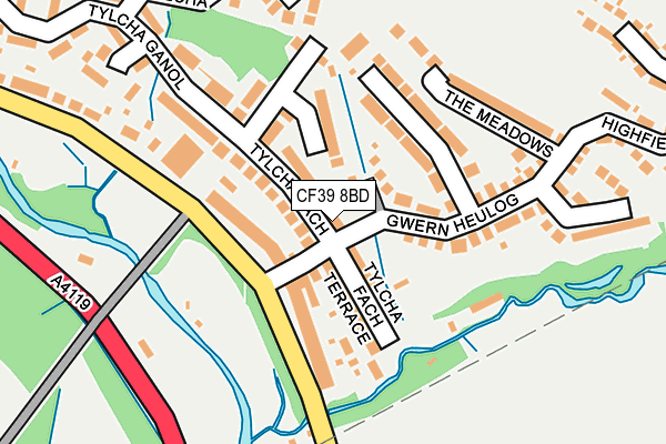 CF39 8BD map - OS OpenMap – Local (Ordnance Survey)