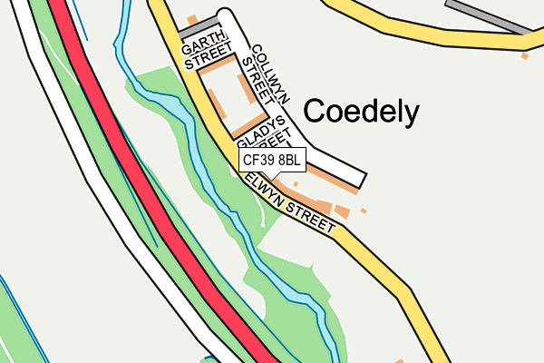 CF39 8BL map - OS OpenMap – Local (Ordnance Survey)