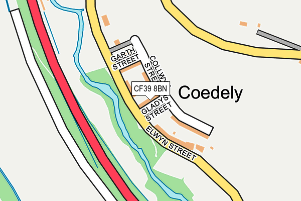 CF39 8BN map - OS OpenMap – Local (Ordnance Survey)