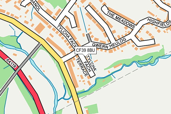 CF39 8BU map - OS OpenMap – Local (Ordnance Survey)