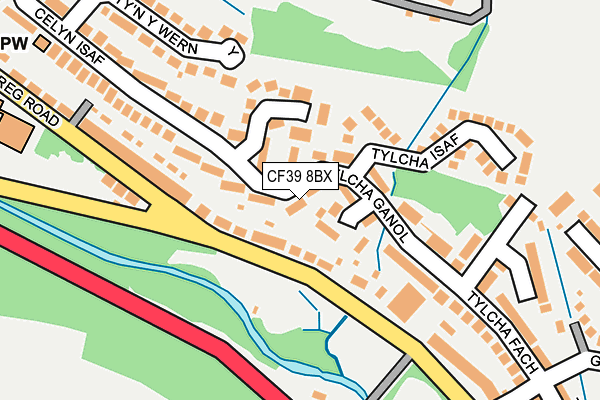 CF39 8BX map - OS OpenMap – Local (Ordnance Survey)