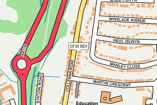 CF39 8EH map - OS OpenMap – Local (Ordnance Survey)