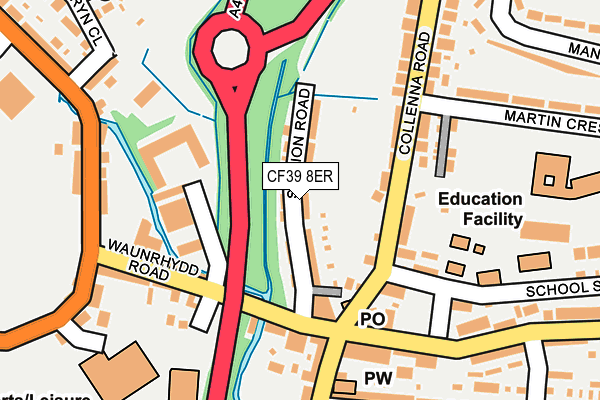 CF39 8ER map - OS OpenMap – Local (Ordnance Survey)