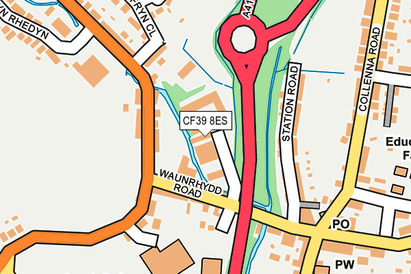 CF39 8ES map - OS OpenMap – Local (Ordnance Survey)