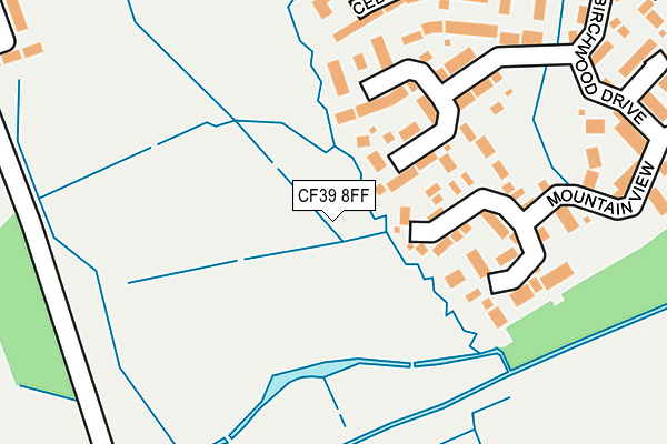 CF39 8FF map - OS OpenMap – Local (Ordnance Survey)