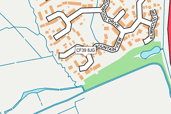 CF39 8JG map - OS OpenMap – Local (Ordnance Survey)