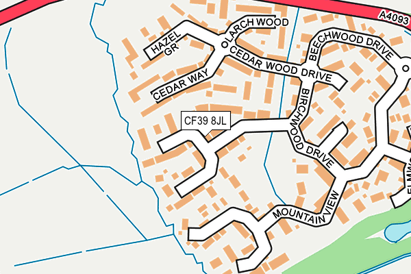 CF39 8JL map - OS OpenMap – Local (Ordnance Survey)