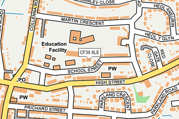 CF39 8LE map - OS OpenMap – Local (Ordnance Survey)