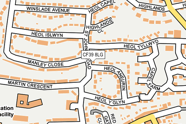 CF39 8LG map - OS OpenMap – Local (Ordnance Survey)