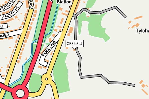 CF39 8LJ map - OS OpenMap – Local (Ordnance Survey)