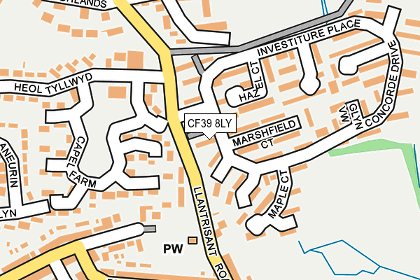 CF39 8LY map - OS OpenMap – Local (Ordnance Survey)