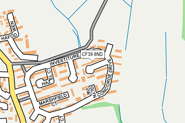 CF39 8ND map - OS OpenMap – Local (Ordnance Survey)