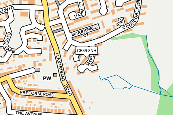 CF39 8NH map - OS OpenMap – Local (Ordnance Survey)