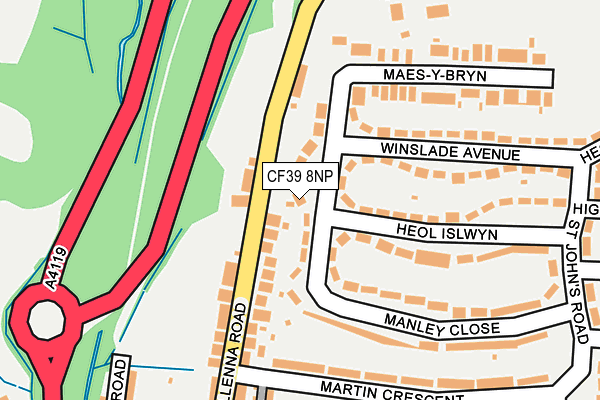 CF39 8NP map - OS OpenMap – Local (Ordnance Survey)