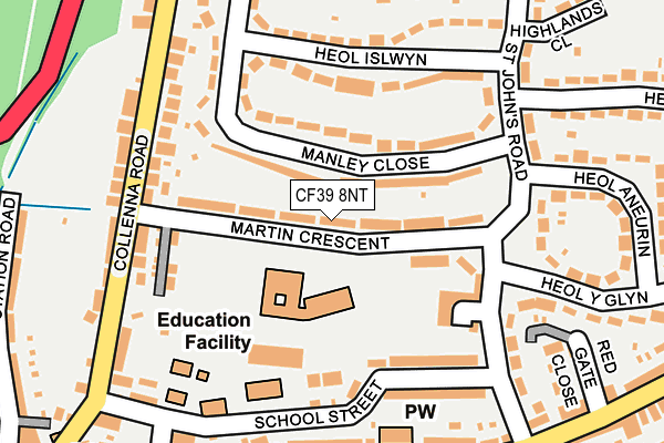 CF39 8NT map - OS OpenMap – Local (Ordnance Survey)