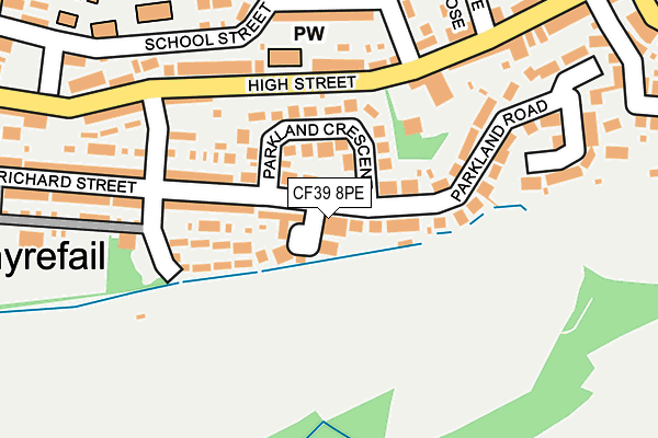 CF39 8PE map - OS OpenMap – Local (Ordnance Survey)