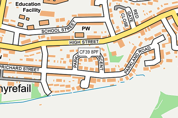 CF39 8PF map - OS OpenMap – Local (Ordnance Survey)