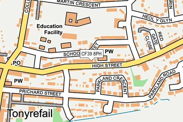 CF39 8PH map - OS OpenMap – Local (Ordnance Survey)