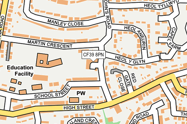 CF39 8PN map - OS OpenMap – Local (Ordnance Survey)