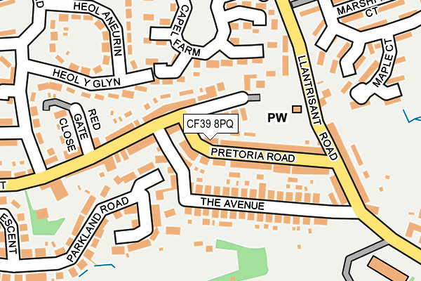 CF39 8PQ map - OS OpenMap – Local (Ordnance Survey)