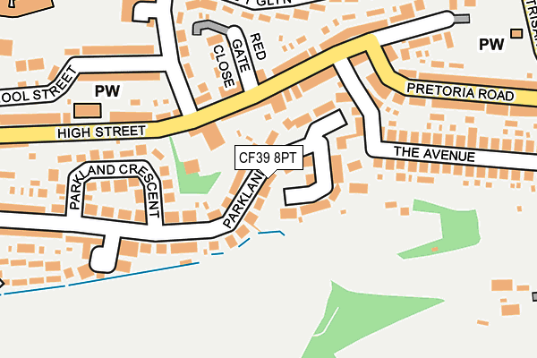 CF39 8PT map - OS OpenMap – Local (Ordnance Survey)