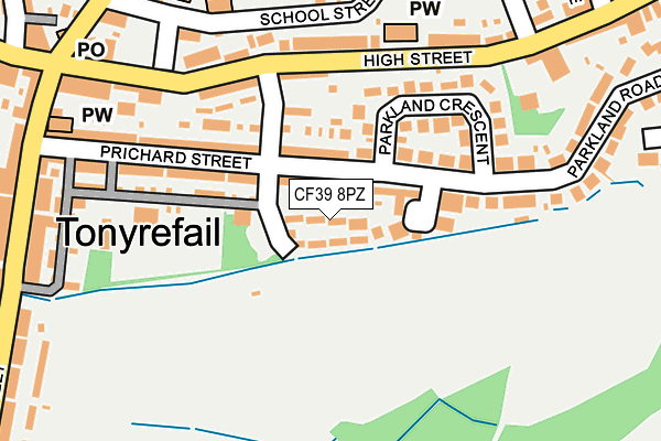 CF39 8PZ map - OS OpenMap – Local (Ordnance Survey)