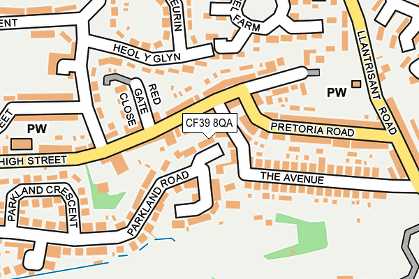 CF39 8QA map - OS OpenMap – Local (Ordnance Survey)