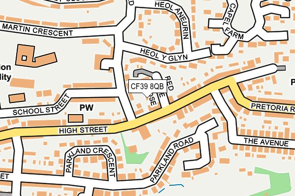 CF39 8QB map - OS OpenMap – Local (Ordnance Survey)