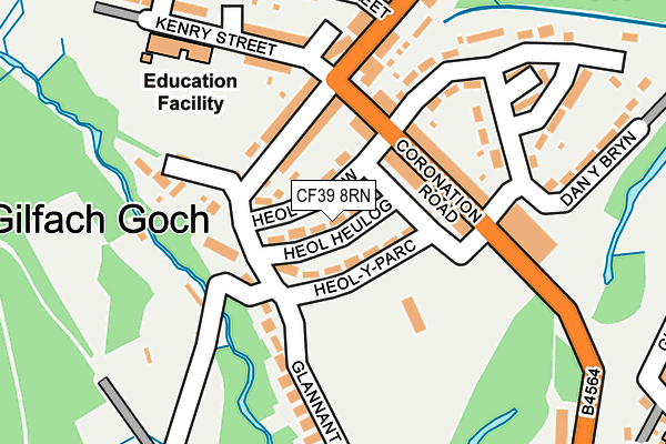 CF39 8RN map - OS OpenMap – Local (Ordnance Survey)