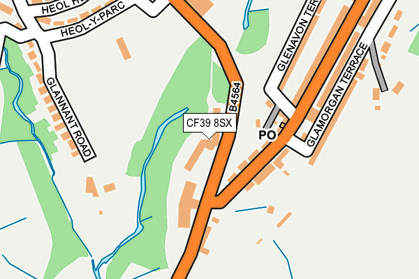 CF39 8SX map - OS OpenMap – Local (Ordnance Survey)