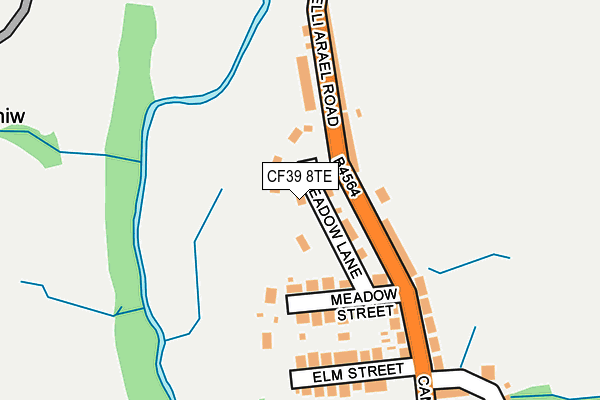 CF39 8TE map - OS OpenMap – Local (Ordnance Survey)