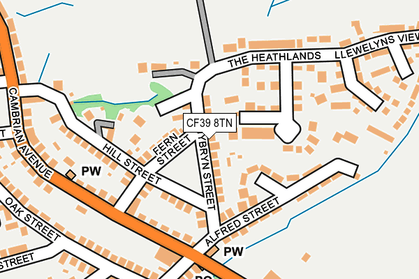 CF39 8TN map - OS OpenMap – Local (Ordnance Survey)
