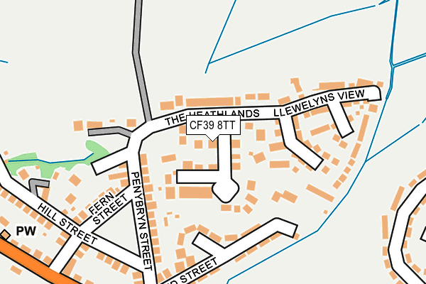 CF39 8TT map - OS OpenMap – Local (Ordnance Survey)