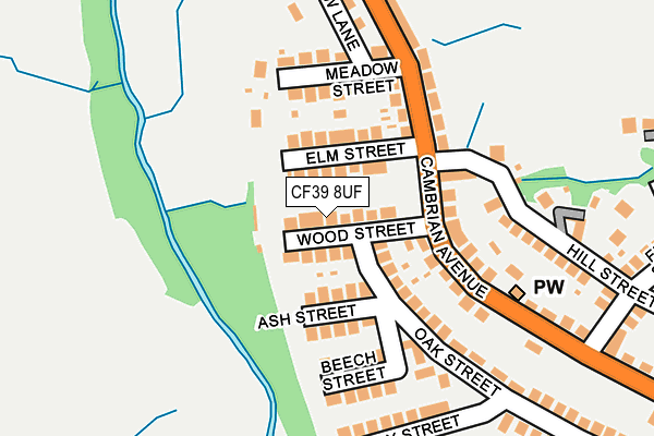 CF39 8UF map - OS OpenMap – Local (Ordnance Survey)