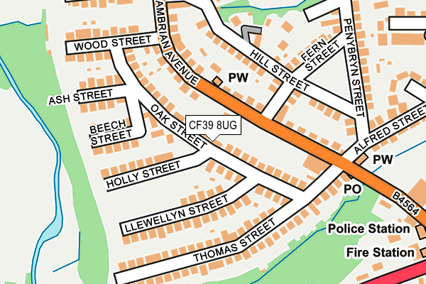 CF39 8UG map - OS OpenMap – Local (Ordnance Survey)