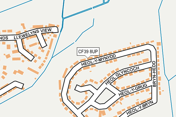 CF39 8UP map - OS OpenMap – Local (Ordnance Survey)