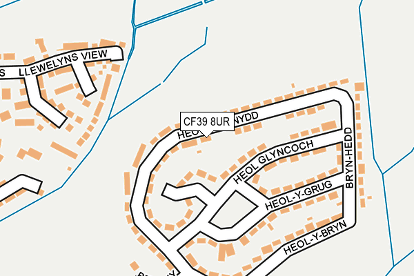 CF39 8UR map - OS OpenMap – Local (Ordnance Survey)